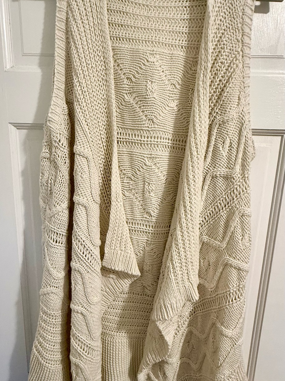 Sonoma Cozy Cream Cable Knit Women's Cardigan Sweater